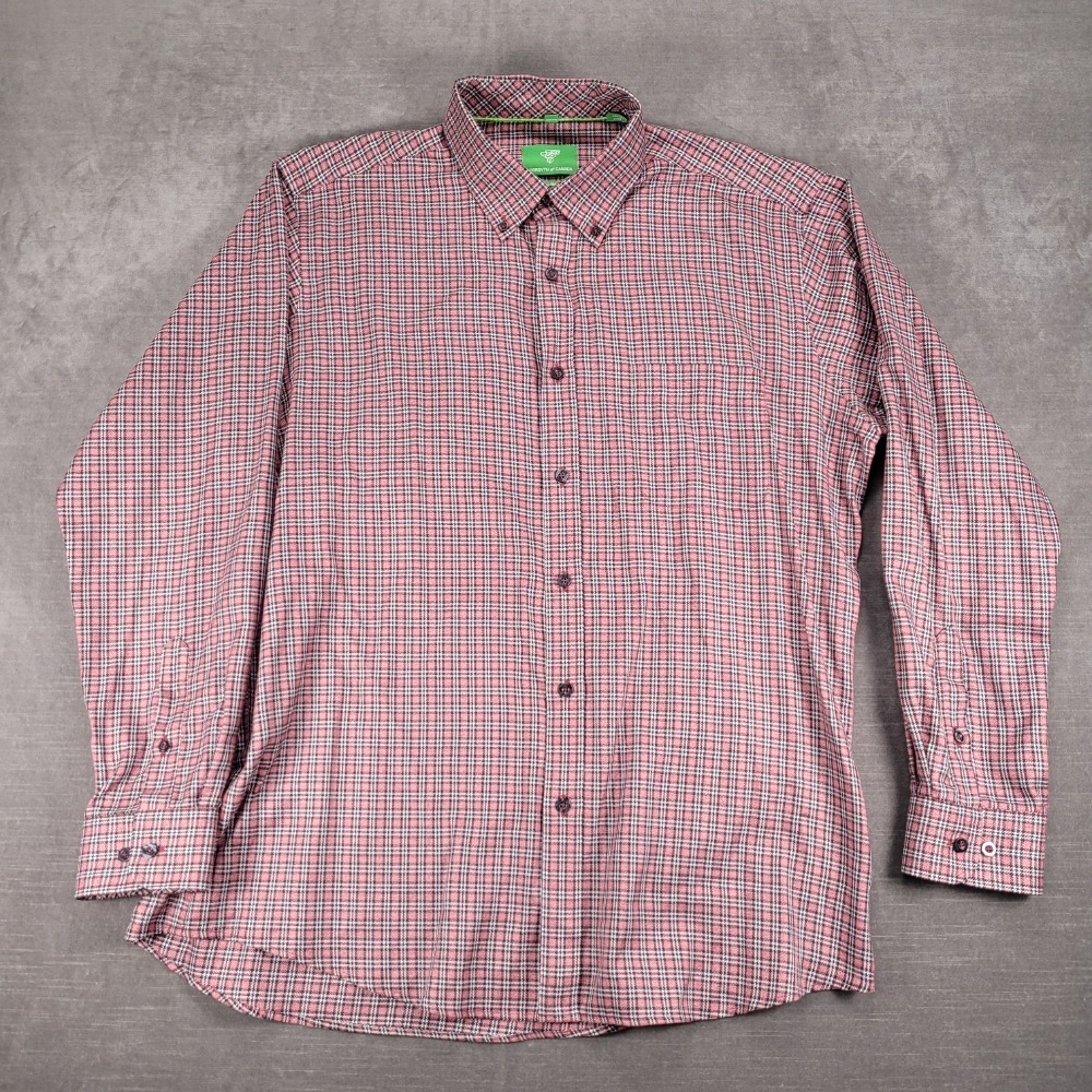 Forsyth of Canada Plaid Button Down Long Sleeve Dress Shirt